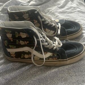 Euc Vans High-Top Sneakers - navy blue with hula girl Design men size 12